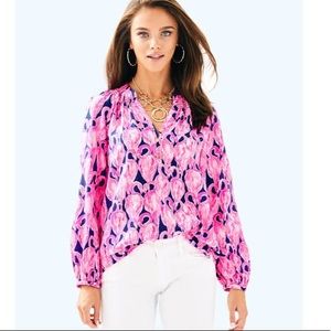 Lily Pulitzer Silk Elsa Top - Size Small